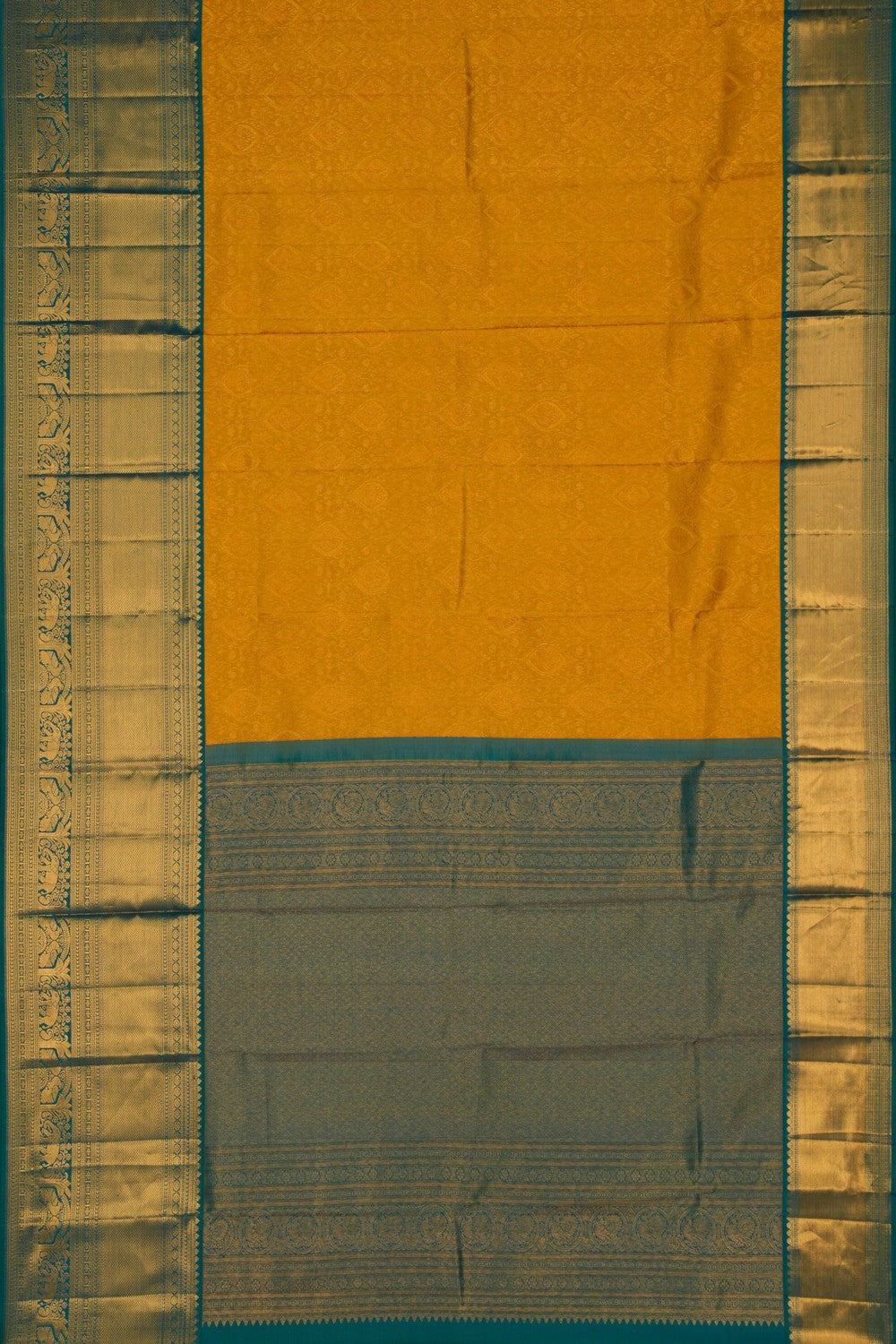 Image of Kanchipattu Brocade Yellow Saree